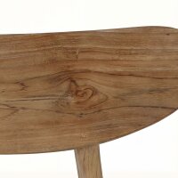 Esszimmerstuhl Teakholz Japandi Design B: 45 cm massiv Handmade