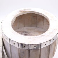 Fasstisch Hocker Holz Alabasia Metall H: 38 cm klein Rustikal
