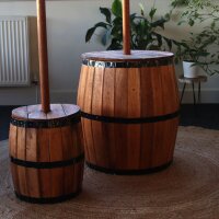 Beistelltisch Sonnenschirmständer 38 cm hoch Fass Handarbeit