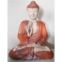 Buddha Statue 40 cm Suarholz Vitarka Mudra handgeschnitzt