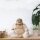 Figur Lachender Buddha 30 cm Suarholz getüncht Handarbeit