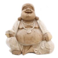 Statue Lachender Buddha 50 cm Handarbeit Suarholz...