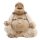 Statue Lachender Buddha 50 cm Handarbeit Suarholz getüncht