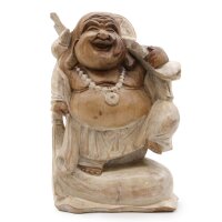 Staute Buddha Suarholz 30 cm getüncht Deko...