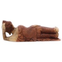 Statue Deko Buddha 50 cm Nirvana Mudra Suarholz Handarbeit