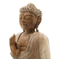 Figur Buddha 30 cm Vitarka Mudra Suarholz Handarbeit Deko