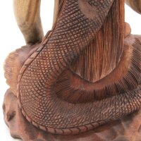 Statue Figur Suarholz 50cm Shiva mit Kobra Handgeschnitzt Deko