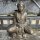 Gartenfigur betender Thai Buddha 56 cm hoch Faserzement Deko