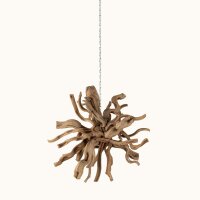 Hängedeko Teak Wurzelholz B: 50 cm Unikat Handarbeit