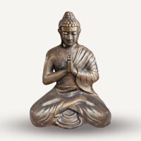 Garten Statue Buddha 120 cm Yoga Namaskara Mudra Faserzement