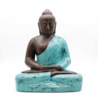 Statue Garten Buddha Dhyana Mudra 50 cm Türkis...