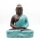 Statue Garten Buddha Dhyana Mudra 50 cm Türkis Faserzement