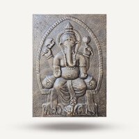 Wandbild Ganesha 100 x 70c m Handarbeit Faserzement in Gold