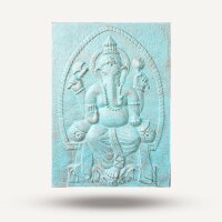 Wandbild Ganesha 100 x 70 cm Türkis Handarbeit...