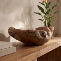 Dekoschale massives Wurzelholz Teak Unikat Handarbeit Java