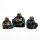 Statuen Set Glücklicher Buddha 3 Stück aus Messing Handarbeit