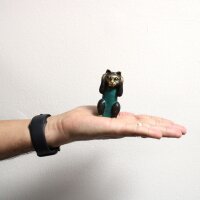 Deko Figuren Messing 3er Set Katzen 9 cm hoch Drei Affen Pose
