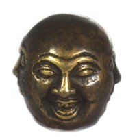 Dekostatue Buddha viergesichtig 5 cm Messing Feng Shui