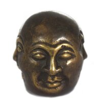 Dekostatue Buddha viergesichtig 5 cm Messing Feng Shui