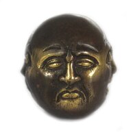 Figur Buddha 4 Gesichter 4,5 cm Handarbeit Messing Feng Shui