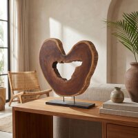 Dekostatue massives Teakholz Unikat Handarbeit Java