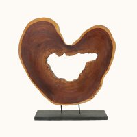 Dekostatue massives Teakholz Unikat Handarbeit Java