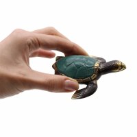 Statuen 3er Set Schildkröten Messing massiv klein Deko