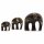Deko Statuen Elefanten 3er Set Messing massiv klein Handarbeit