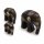 Deko Statuen Elefanten 3er Set Messing massiv klein Handarbeit
