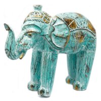 Dekostatue Elefant Holz H: 24 cm handgeschnitzt in...