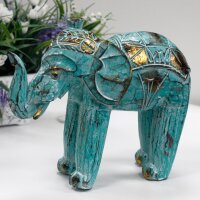 Dekostatue Elefant Holz H: 24 cm handgeschnitzt in...