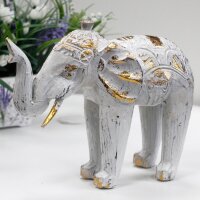 Figur Elefant Albesia Holz H: 24 cm Handarbeit in...