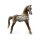 Dekofigur Pferd Albesia Holz H: 24 cm Handarbeit in Antik
