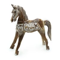 Figur Pferd ca. 32 cm hoch aus Albesia holz Handarbeit