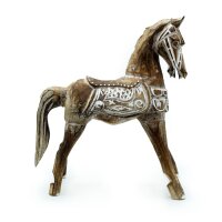 Figur Pferd ca. 32 cm hoch aus Albesia holz Handarbeit