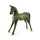 Figur Holz Pferd 24 cm hoch in Türkis Gold Handarbeit