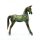 Figur Holz Pferd 24 cm hoch in Türkis Gold Handarbeit
