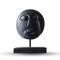 Stammesmaske Indonesien Timor Schwarz 27 cm Deko Albesia...