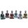 Deko Figuren Set 6 Stück Buddha Grau Bunt Resin Handbemalt