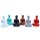 Statuen Buddha 6er Set Bunt Handbemalt 8 cm hoch Deko