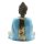 Dekostatue Buddha 15 cm Dhyana Mudra Handbemalt Bunt