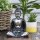 Dekostatue Buddha 15 cm Dhyana Mudra Schwarz Grau Handbemalt