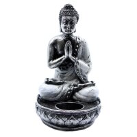 Dekofigur Buddha 9 cm Weiß Handbemalt Resin Anjali...