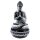 Dekofigur Buddha 9 cm Weiß Handbemalt Resin Anjali Mudra