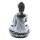 Dekofigur Buddha 9 cm Weiß Handbemalt Resin Anjali Mudra