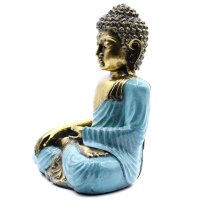 Statue Deko Buddha Resin 22 cm Handbemalt Varada Mudra
