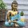 Statue Deko Buddha Resin 22 cm Handbemalt Varada Mudra