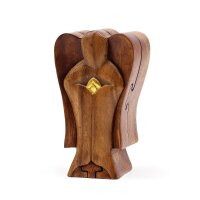 Dekostatue mit Geheimfach 14 cm Hati-Hati Engel Suarholz