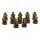 Statuen Set Ganesha 12 Stück Messing 3 cm Hindu Handarbeit