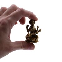 Figuren Set Sarasvati 4 Stück 4,9 cm Messing Handarbeit Deko